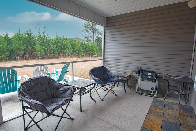 view of patio / terrace with ceiling fan