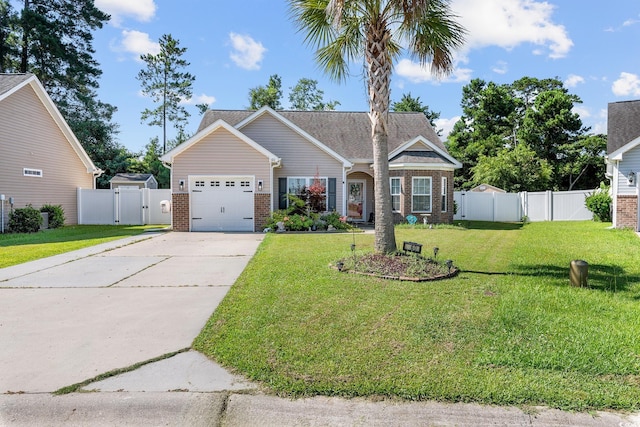 160 Maggie Way, Myrtle Beach, SC 29588 - traditional-style home with brick siding, a garage, a gate, and driveway