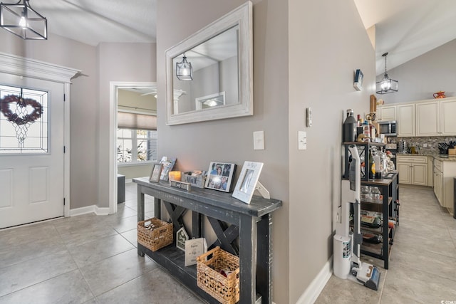 160 Maggie Way, Myrtle Beach, SC 29588 - foyer featuring vaulted ceiling and light tile patterned floors