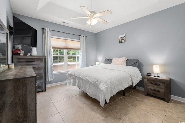 160 Maggie Way, Myrtle Beach, SC 29588 - bedroom with light tile patterned floors and ceiling fan