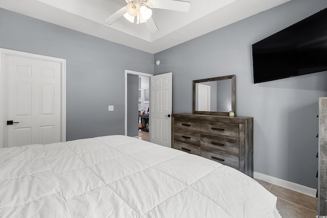 160 Maggie Way, Myrtle Beach, SC 29588 - tiled bedroom featuring ceiling fan and baseboards