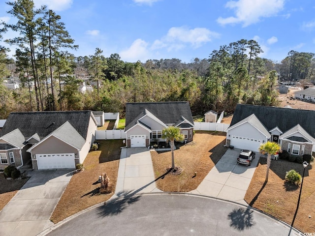 birds eye view of property