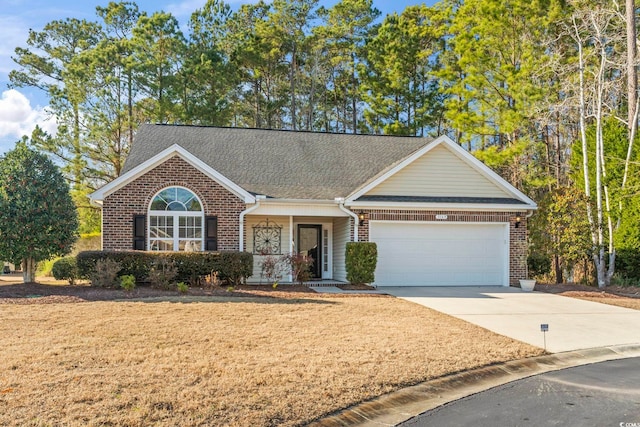 ranch-style home with a garage