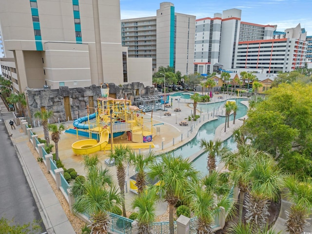 view of community with a playground