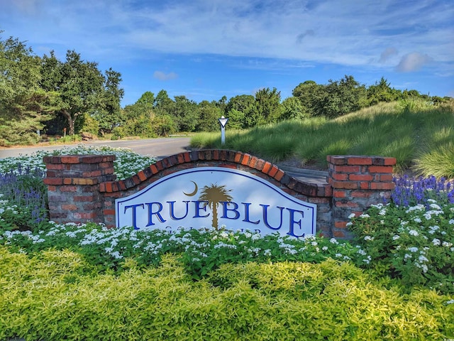 view of community sign