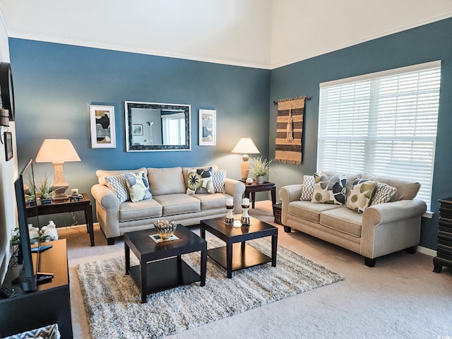 view of carpeted living room