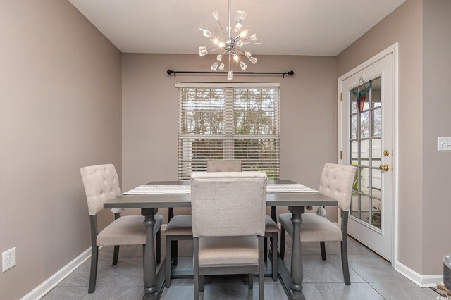 629 Riverward Dr Unit 629, Myrtle Beach, SC 29588 - tiled dining area featuring an inviting chandelier