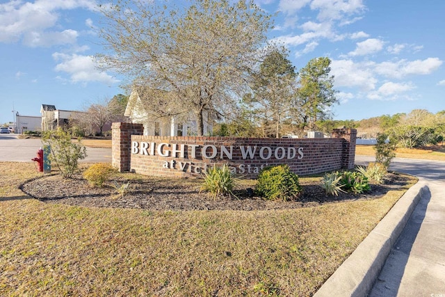 view of community sign