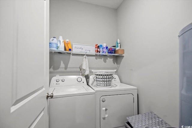 laundry area with washer and dryer