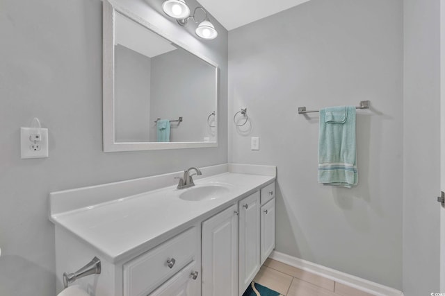 bathroom featuring vanity and tile patterned floors