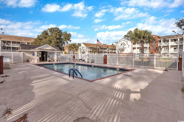 view of pool featuring a patio area