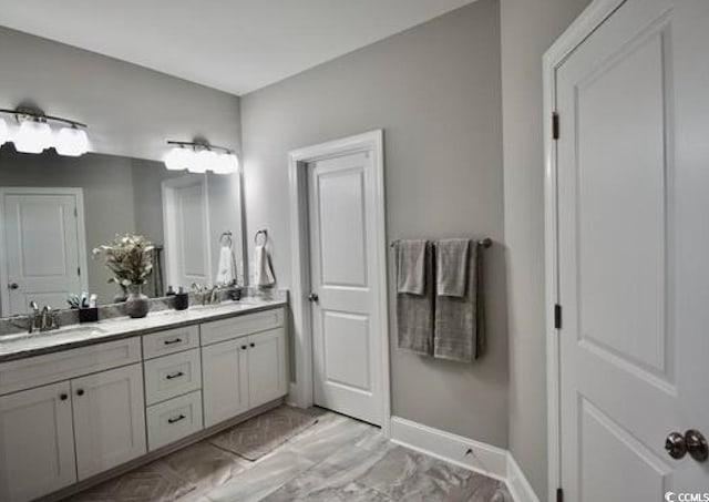 bathroom with vanity