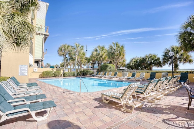 view of pool with a patio area