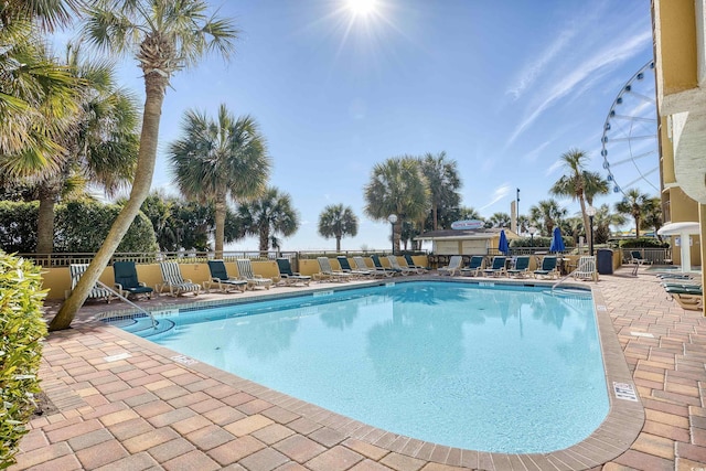 view of pool with a patio