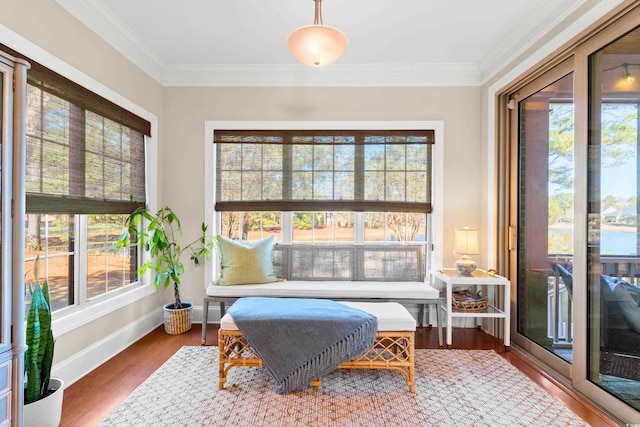 sunroom with plenty of natural light