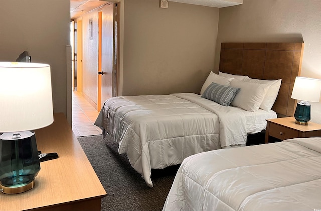 view of tiled bedroom