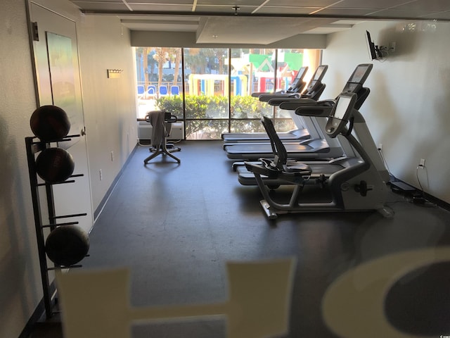 6900 N Ocean Blvd Unit 614, Myrtle Beach, SC 29572 - workout area featuring baseboards
