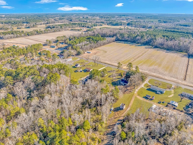 drone / aerial view featuring a rural view