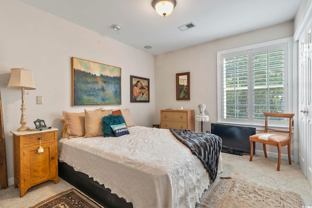 view of carpeted bedroom