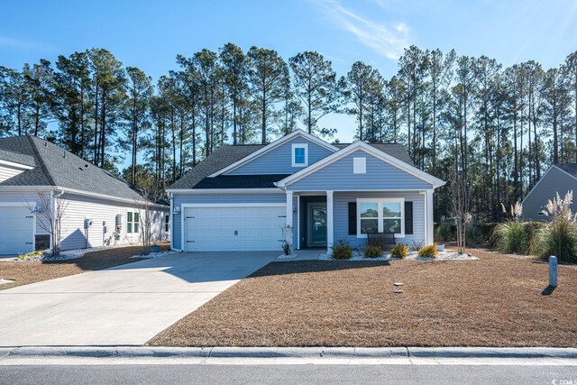 view of front facade with a garage