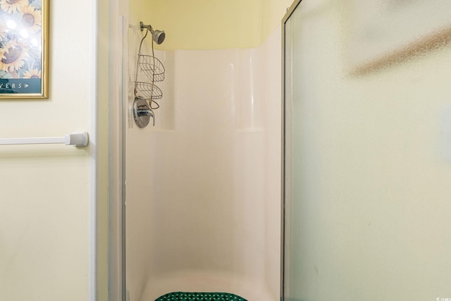 bathroom featuring walk in shower