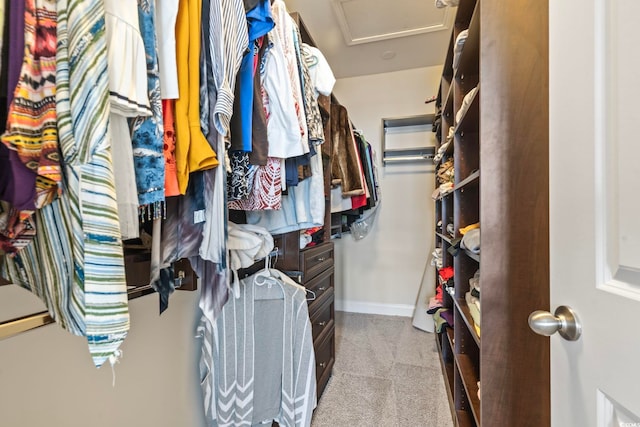 view of walk in closet