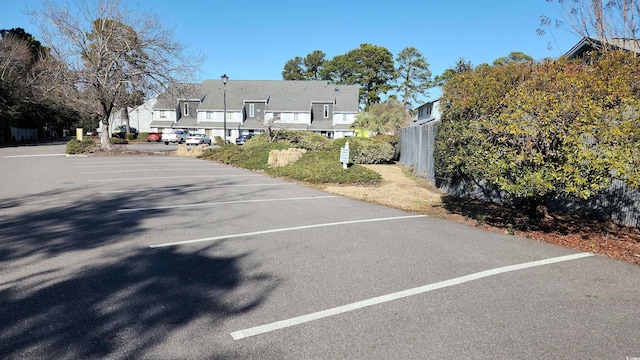 view of parking / parking lot