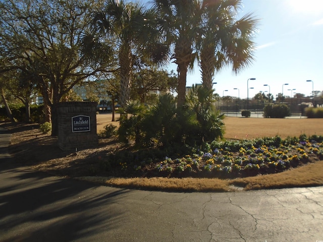 view of community sign