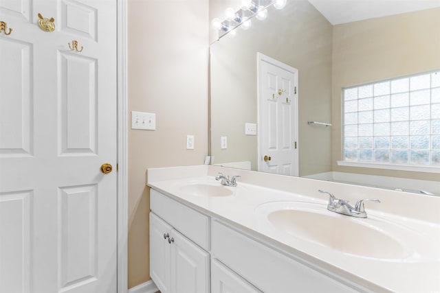 bathroom with vanity