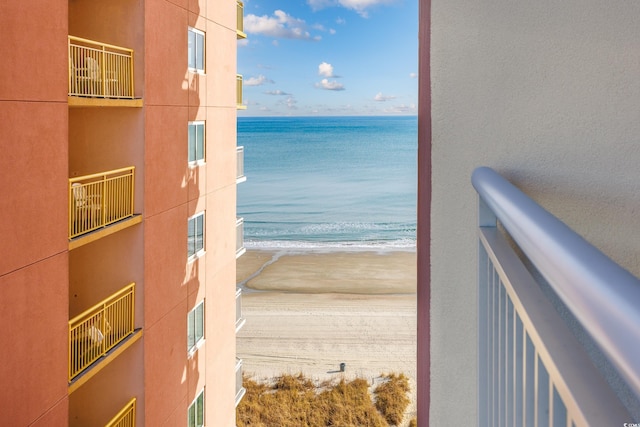 property view of water with a view of the beach