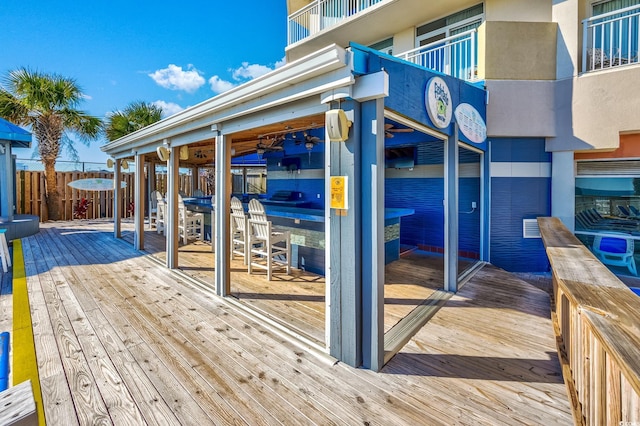 view of wooden deck