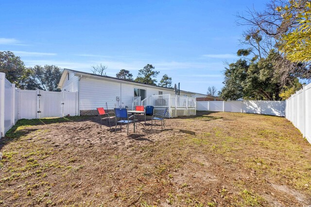 789 University Forest Cir, Conway, SC 29526 - rear view of house with a gate and a wooden deck