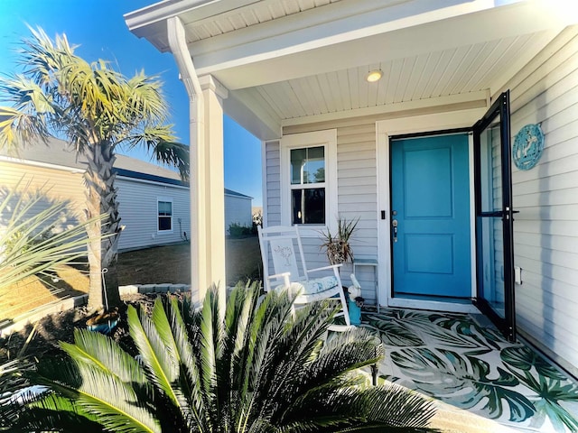 view of doorway to property