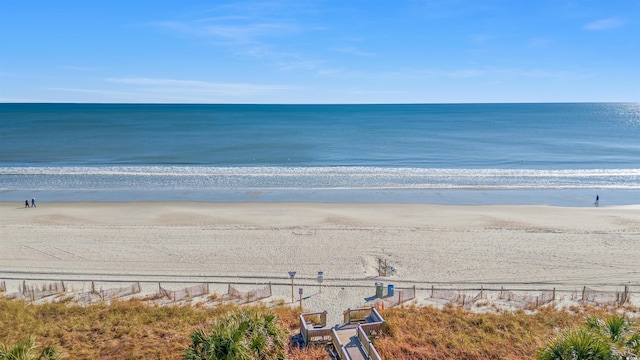 water view featuring a beach view