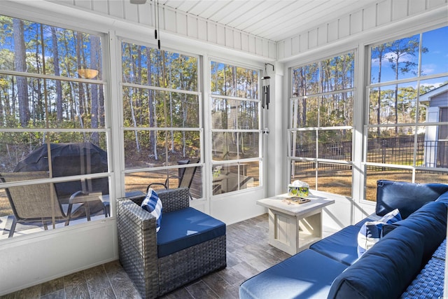 view of sunroom