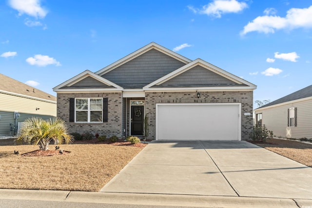 craftsman-style house with a garage