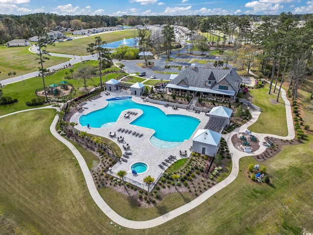 birds eye view of property