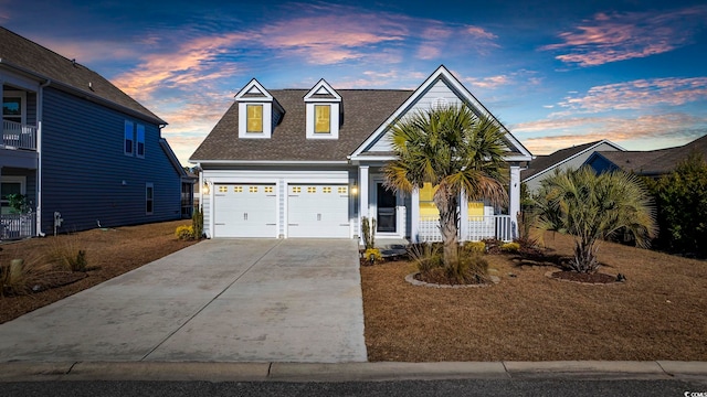 view of front of house featuring a garage