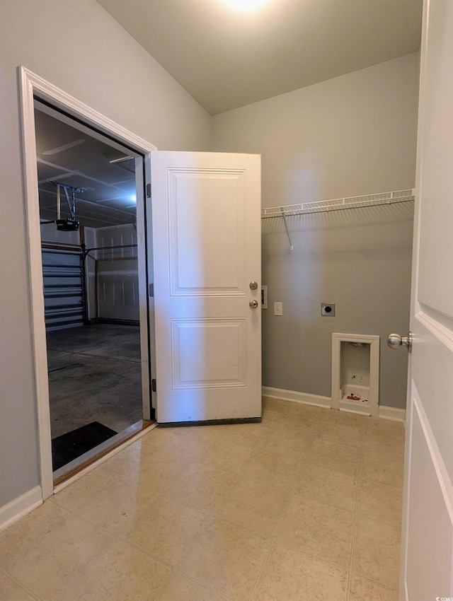 laundry room with hookup for an electric dryer