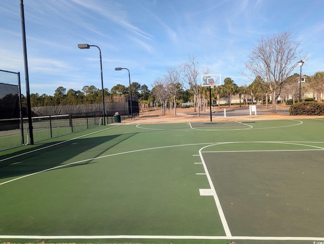 view of basketball court