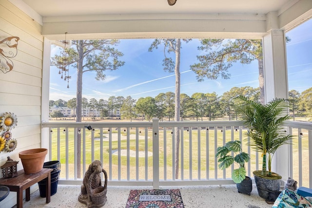 view of sunroom