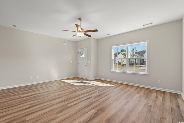 112 Lakota Loop, Longs, SC 29568 - unfurnished room with a ceiling fan, light wood-type flooring, and baseboards