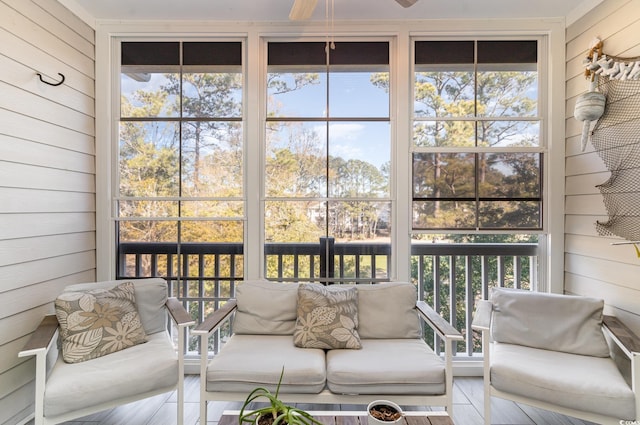 view of sunroom