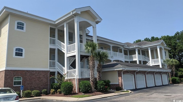 view of property with a garage