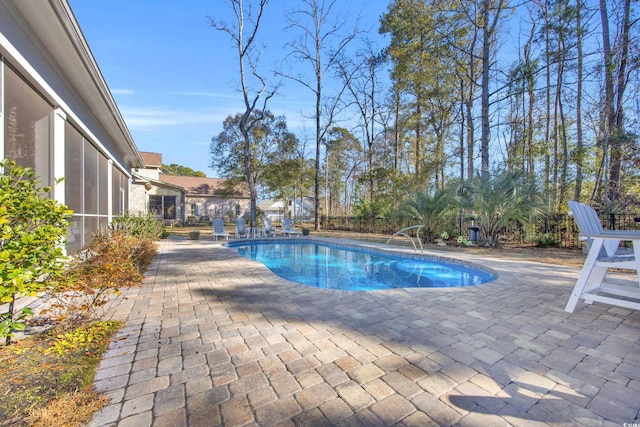 view of pool with a patio