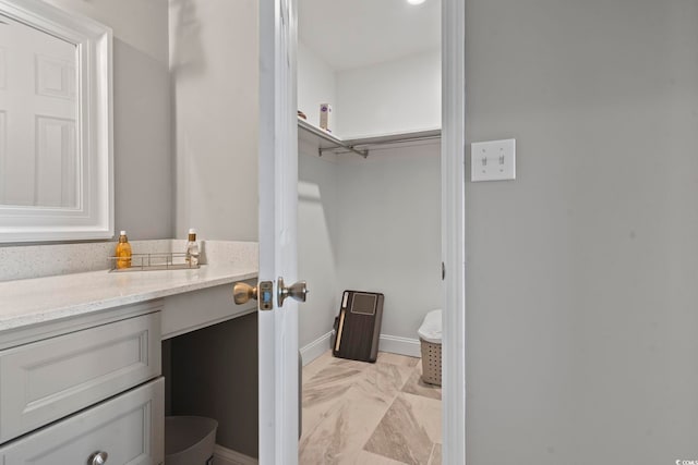 bathroom featuring vanity