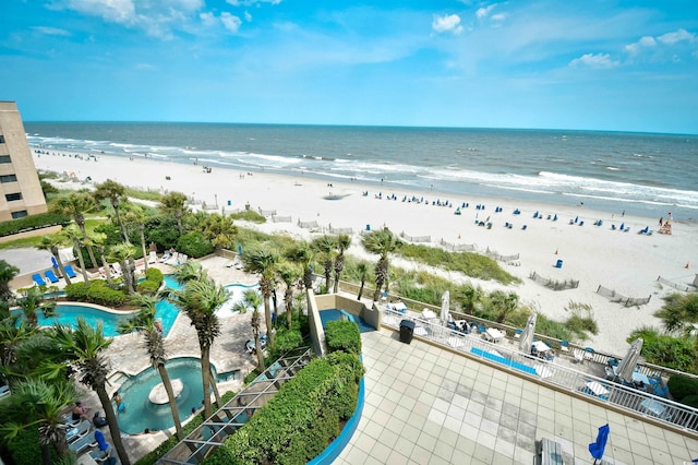 water view with a view of the beach