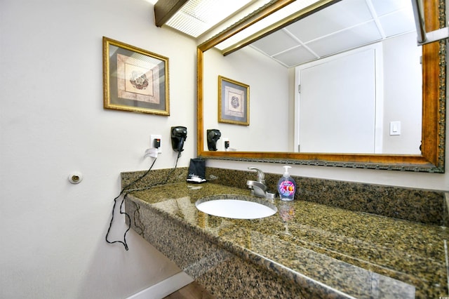 bathroom with vanity