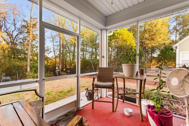 view of sunroom / solarium