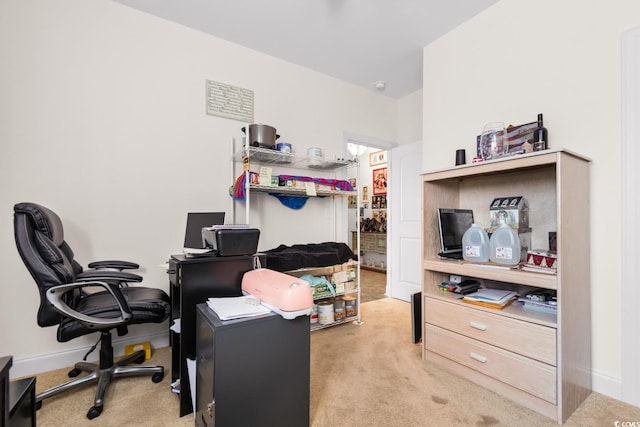 view of carpeted office